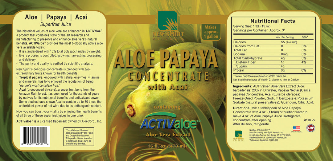 Aloe Papaya con Concentrado de Acai