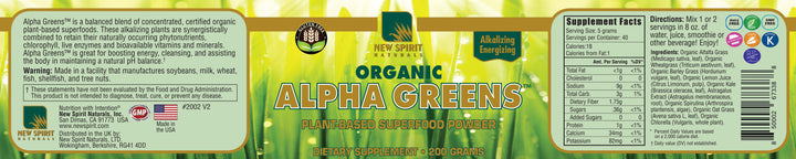 Verdes alfa orgánicos