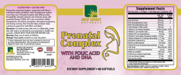Prenatal Complex with DHA and Folic Acid