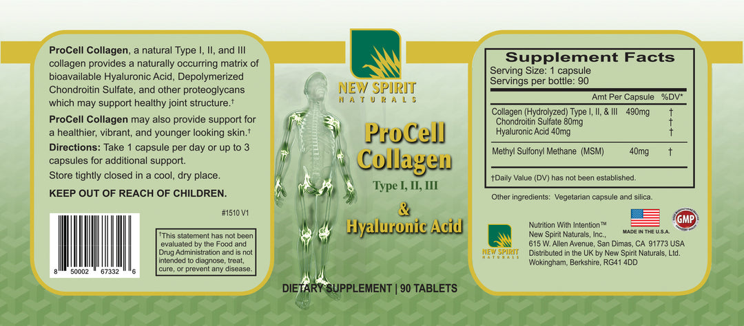 Procell Formula ProCell Collagen & Hyaluronic Acid – New Spirit Naturals